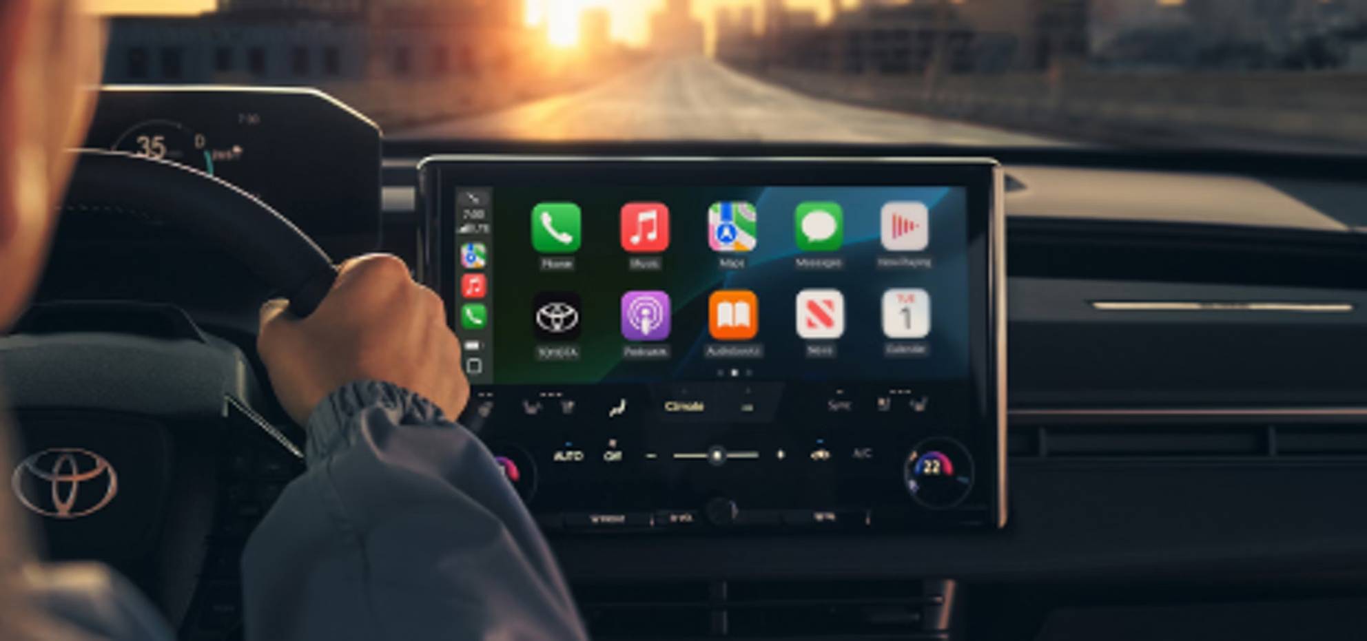 Picture of the infotainment system on a 2026 Toyota bZ.